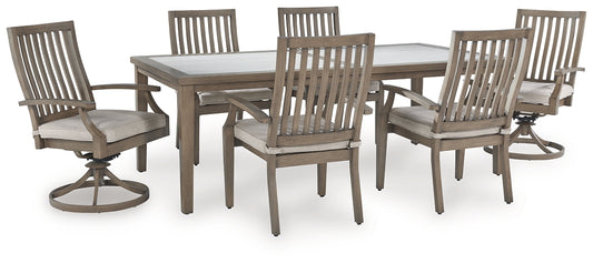 Rainier Ranch Outdoor Dining Table and 6 Chairs Signature Design by Ashley®