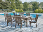 Rainier Ranch Outdoor Dining Table and 6 Chairs Signature Design by Ashley®