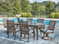 Rainier Ranch Outdoor Dining Table and 6 Chairs Signature Design by Ashley®