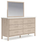 Cadmori Queen Upholstered Panel Bed with Mirrored Dresser, Chest and Nightstand Signature Design by Ashley®