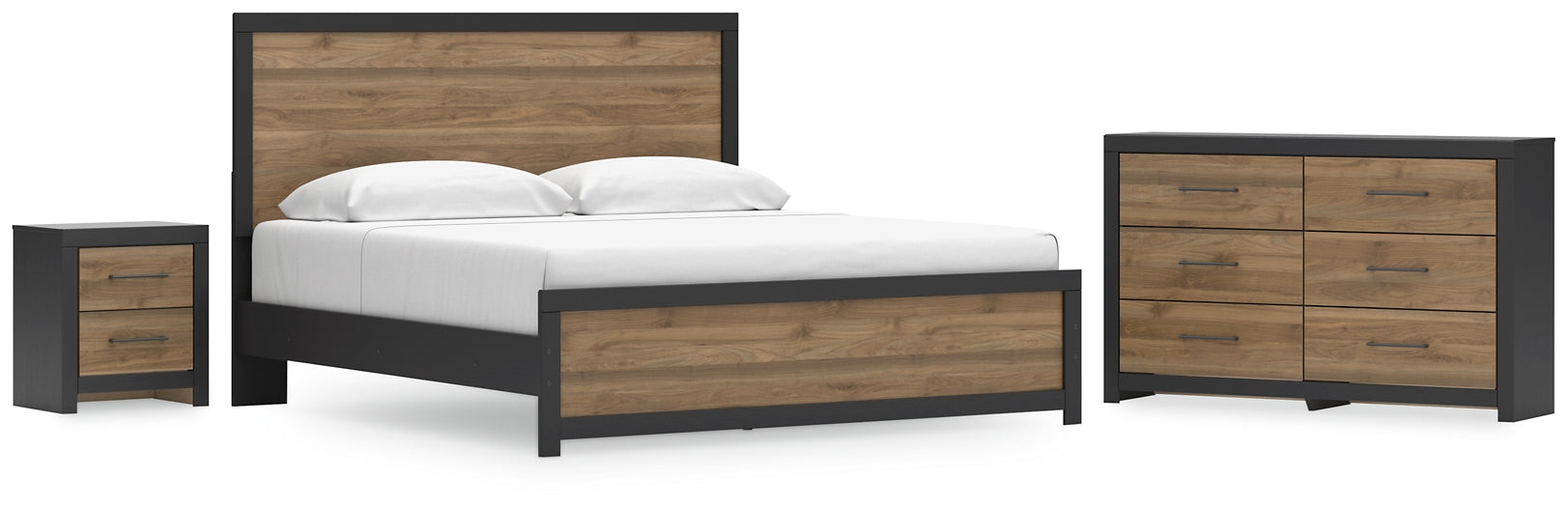 Vertani King Panel Bed with Dresser and Nightstand Signature Design by Ashley®