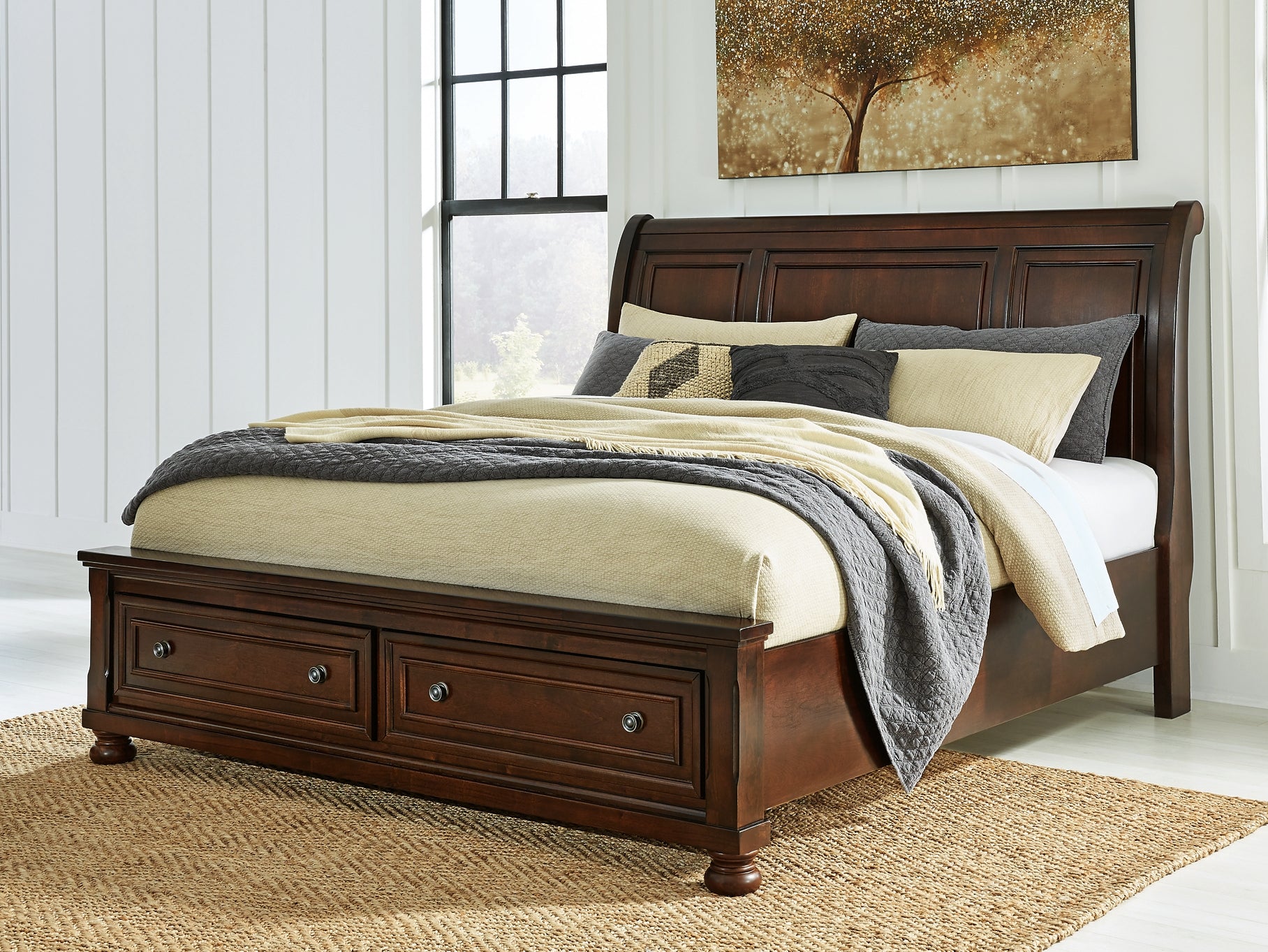 Porter California King Sleigh Storage Bed Millennium® by Ashley