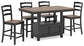 Wildenauer Counter Height Dining Table and 4 Barstools Signature Design by Ashley®