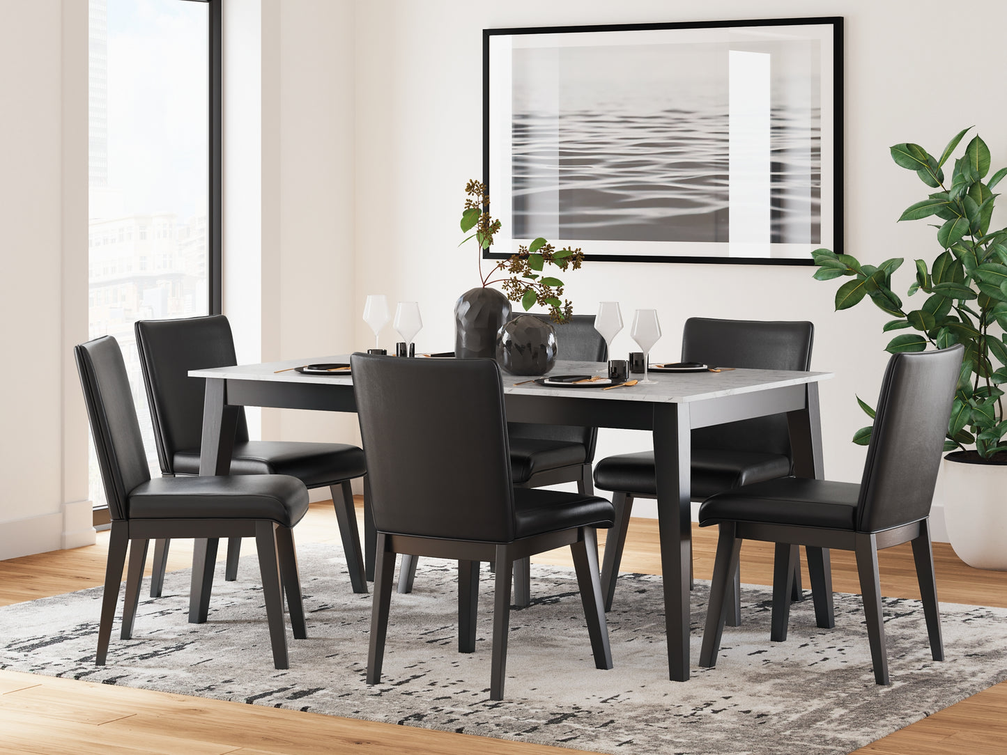 Jettaya Dining Table and 4 Chairs Signature Design by Ashley®