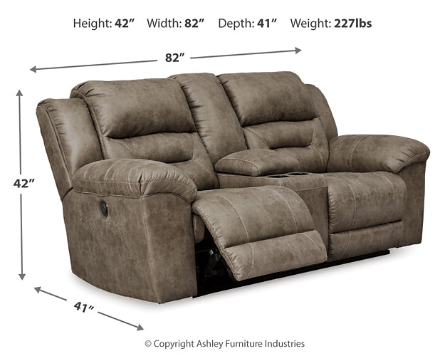 Stoneland DBL REC PWR Loveseat w/Console Signature Design by Ashley®