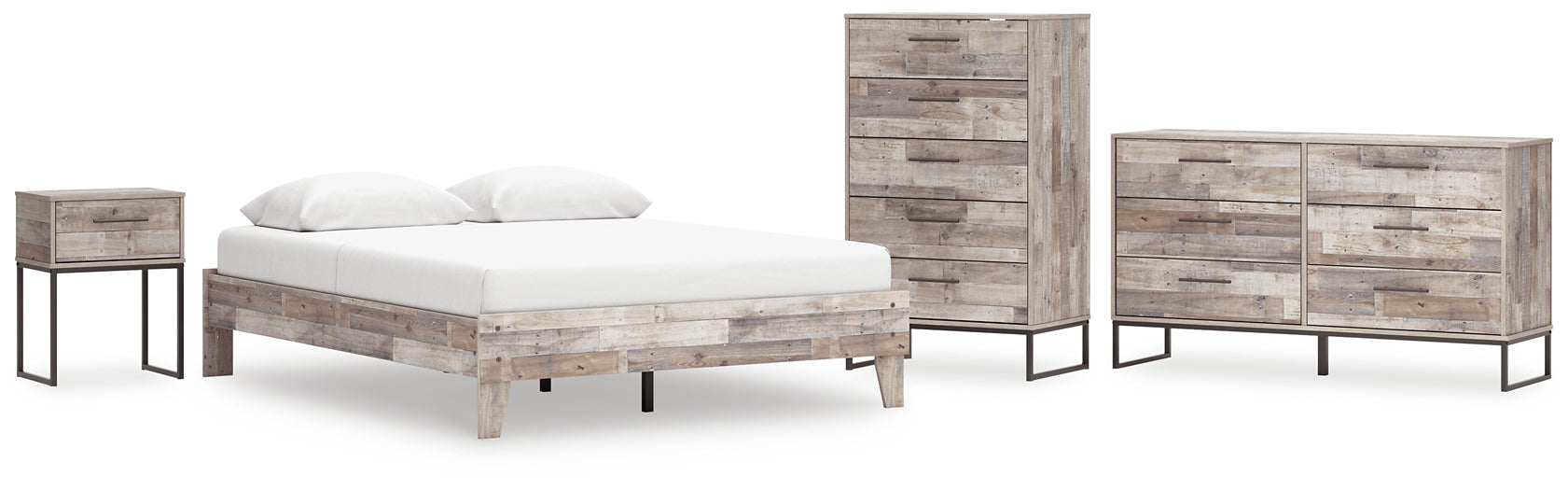 Neilsville Queen Platform Bed with Dresser, Chest and Nightstand Signature Design by Ashley®