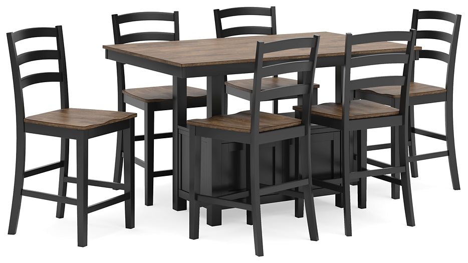 Wildenauer Counter Height Dining Table and 6 Barstools Signature Design by Ashley®