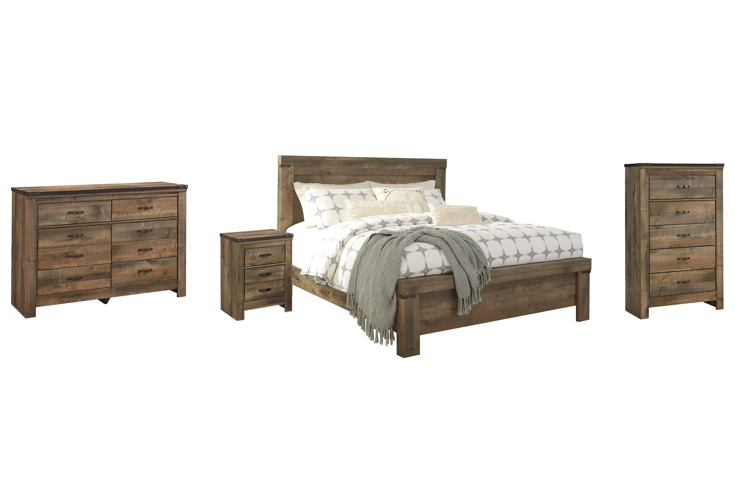 Trinell King Panel Bed with Dresser, Chest and Nightstand Signature Design by Ashley®