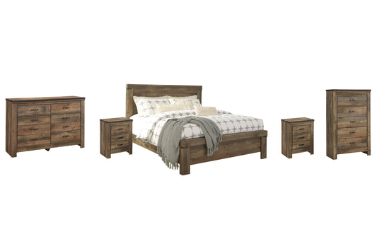 Trinell King Panel Bed with Dresser, Chest and 2 Nightstands Signature Design by Ashley®