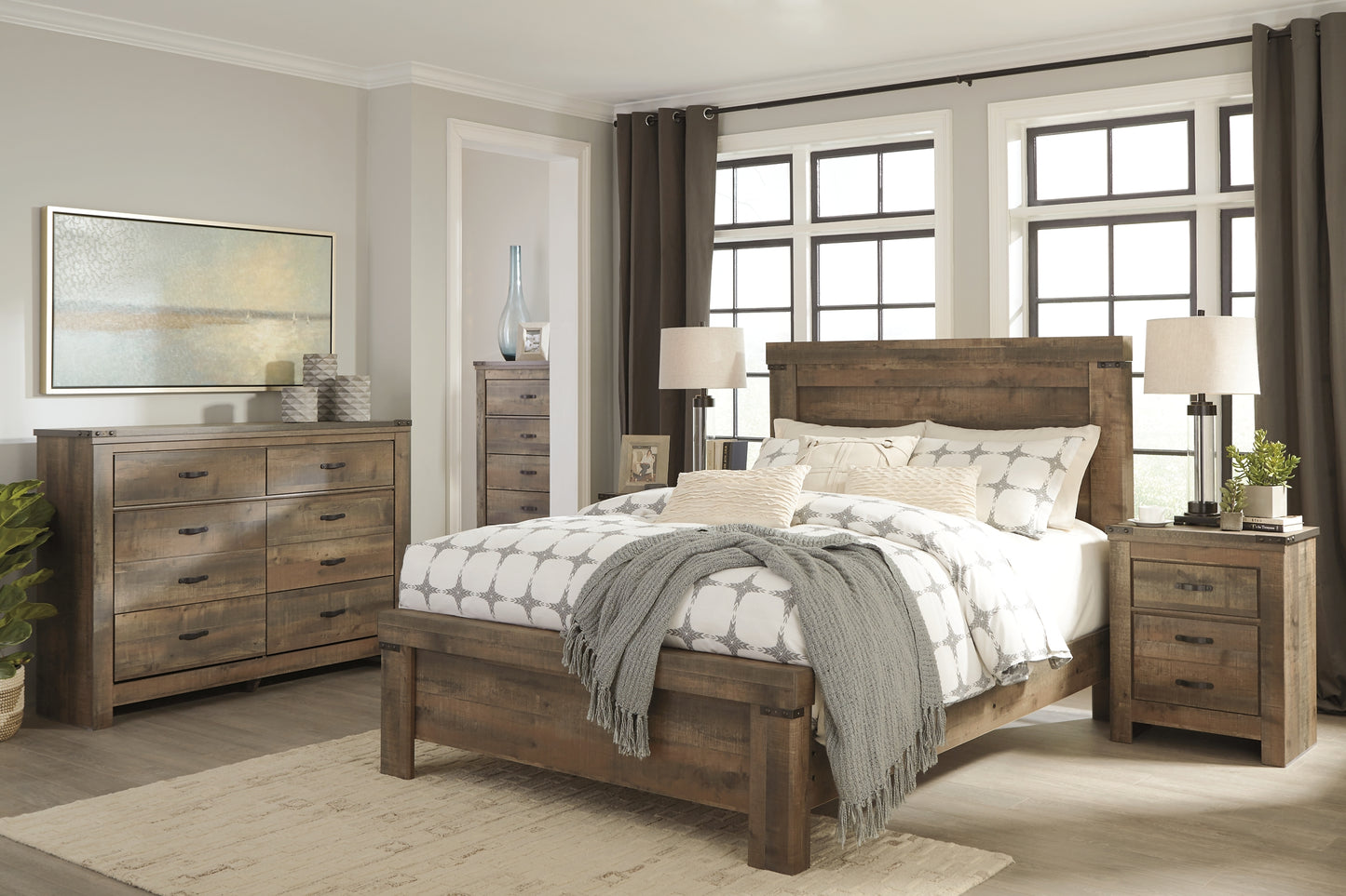 Trinell Queen Panel Bed with Dresser, Chest and Nightstand Signature Design by Ashley®