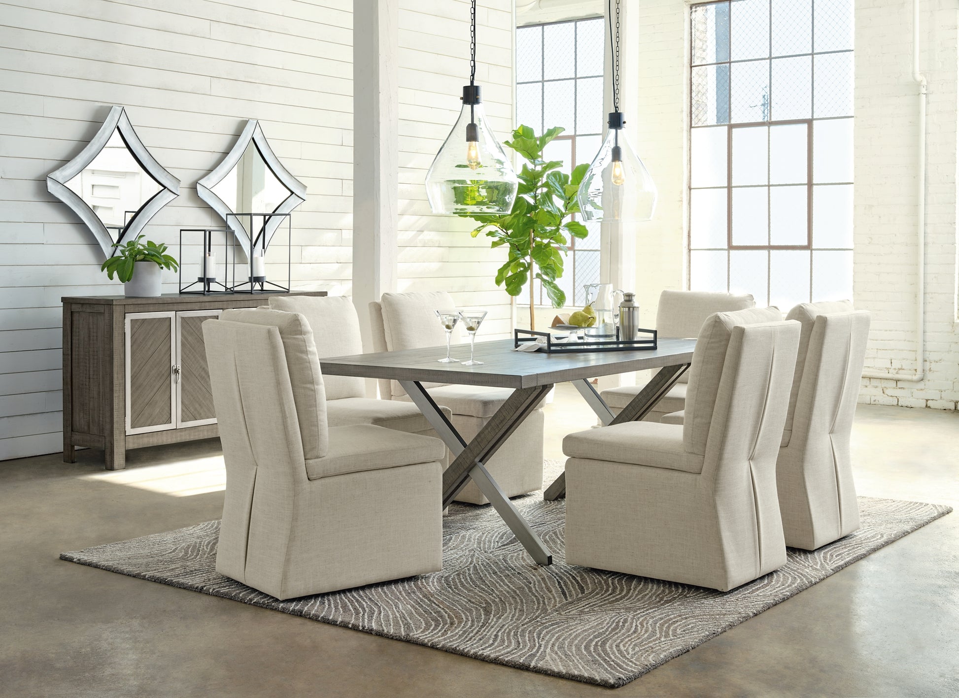 Krystanza Dining Table and 6 Chairs with Storage Millennium® by Ashley