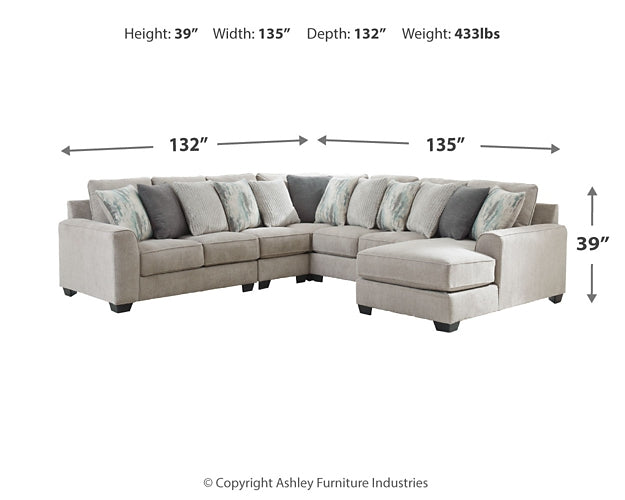 Ardsley 5-Piece Sectional with Chaise Benchcraft®