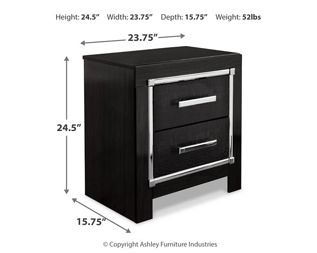 Kaydell Two Drawer Night Stand Signature Design by Ashley®