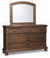 Flynnter  Panel Bed With Mirrored Dresser And Chest Signature Design by Ashley®