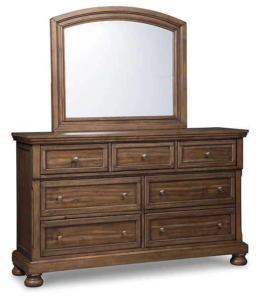 Flynnter  Panel Bed With Mirrored Dresser Signature Design by Ashley®