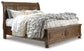 Flynnter  Sleigh Bed With 2 Storage Drawers With Mirrored Dresser, Chest And Nightstand Signature Design by Ashley®