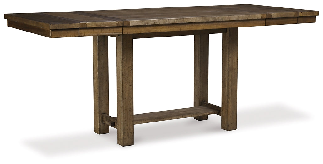 Moriville Counter Height Dining Table and 4 Barstools and Bench Signature Design by Ashley®