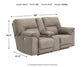 Cavalcade DBL REC PWR Loveseat w/Console Benchcraft®