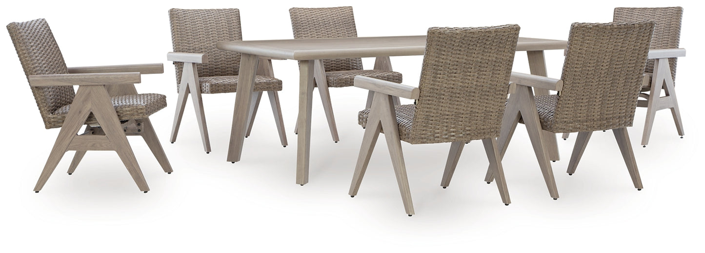 Cliff Trails Outdoor Dining Table and 6 Chairs Signature Design by Ashley®