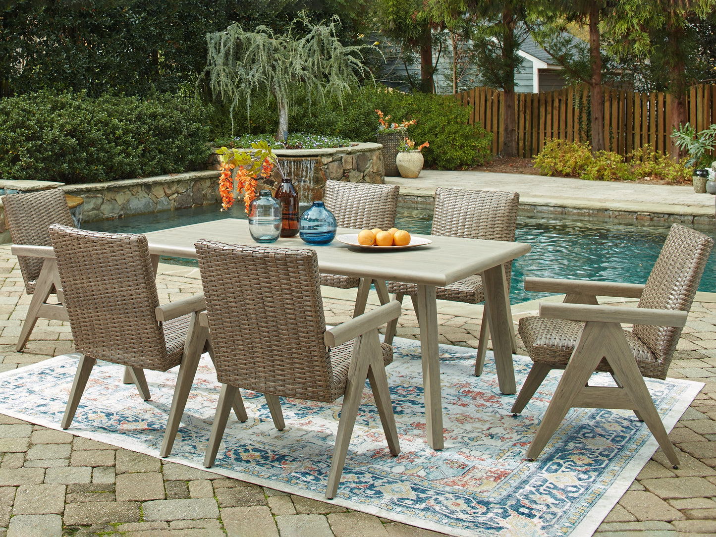 Cliff Trails Outdoor Dining Table and 6 Chairs Signature Design by Ashley®