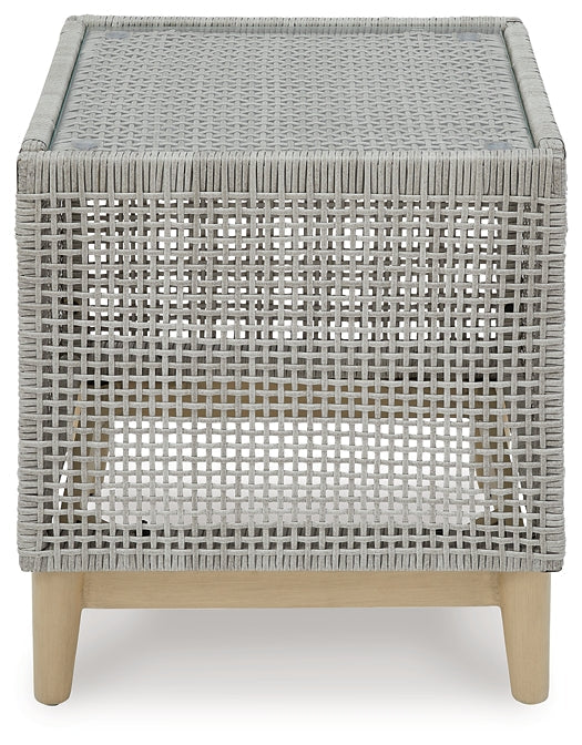 Seton Creek 2 Outdoor Lounge Chairs with End Table Signature Design by Ashley®