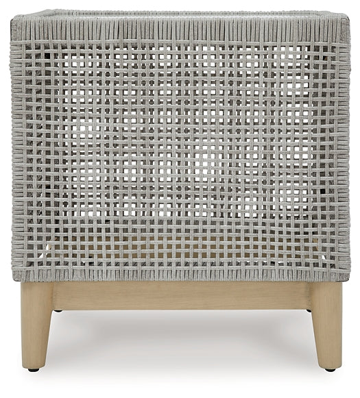 Seton Creek 2 Outdoor Lounge Chairs with End Table Signature Design by Ashley®