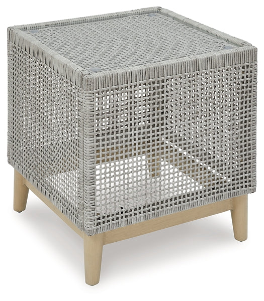 Seton Creek 2 Outdoor Lounge Chairs with End Table Signature Design by Ashley®