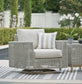 Seton Creek 2 Outdoor Lounge Chairs with End Table Signature Design by Ashley®