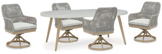 Seton Creek Outdoor Dining Table and 4 Chairs Signature Design by Ashley®