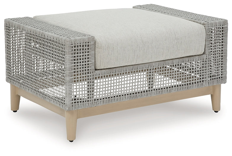 Seton Creek Outdoor Lounge Chair and Ottoman Signature Design by Ashley®