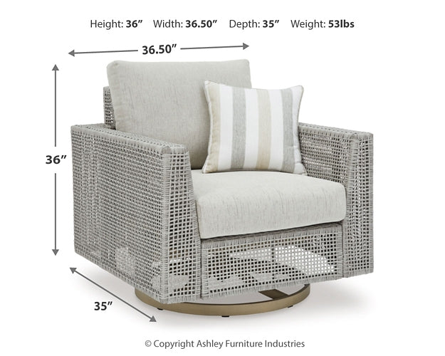 Seton Creek Outdoor Lounge Chair and Ottoman Signature Design by Ashley®