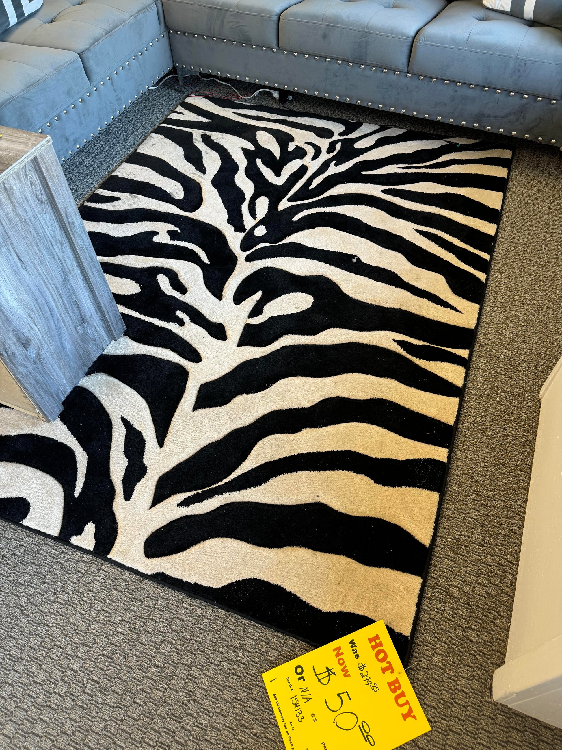 Zebra Rug 5x7 Trading Post