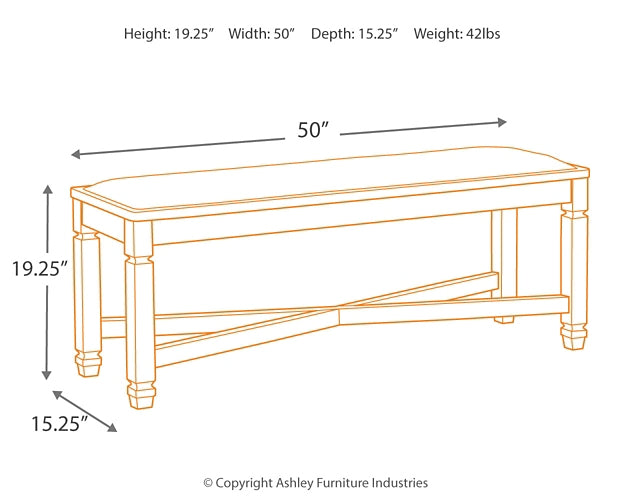 Tyler Creek Upholstered Bench Signature Design by Ashley®