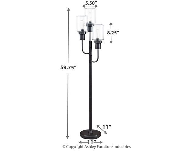 Jaak Metal Floor Lamp (1/CN) Signature Design by Ashley®