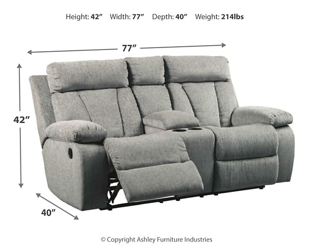 Mitchiner DBL Rec Loveseat w/Console Signature Design by Ashley®