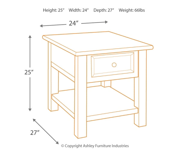 Tyler Creek Rectangular End Table Signature Design by Ashley®