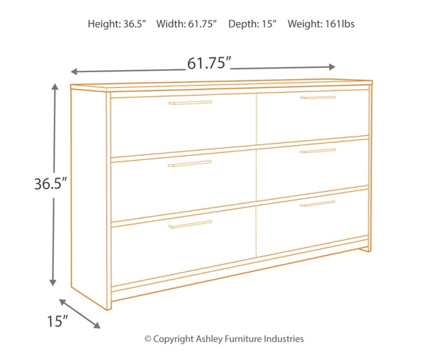 Baystorm Six Drawer Dresser Signature Design by Ashley®