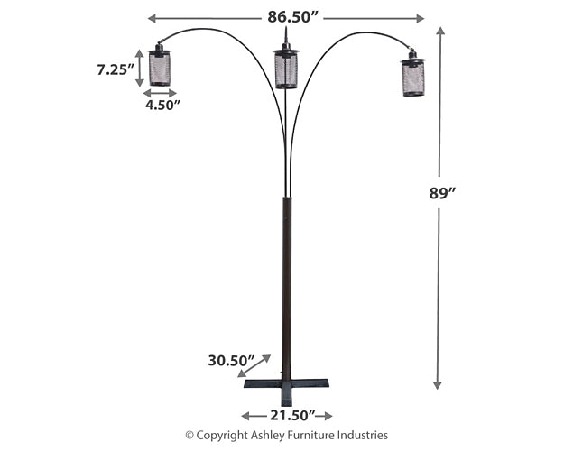 Maovesa Metal Arc Lamp (1/CN) Signature Design by Ashley®