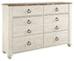 Willowton Six Drawer Dresser Signature Design by Ashley®