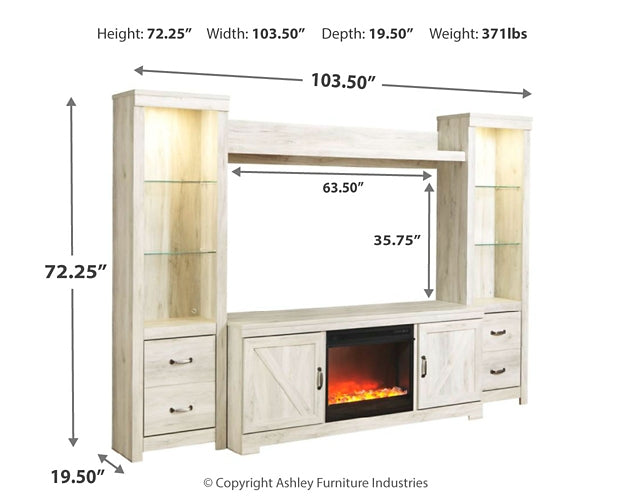 Bellaby 4-Piece Entertainment Center with Fireplace Signature Design by Ashley®