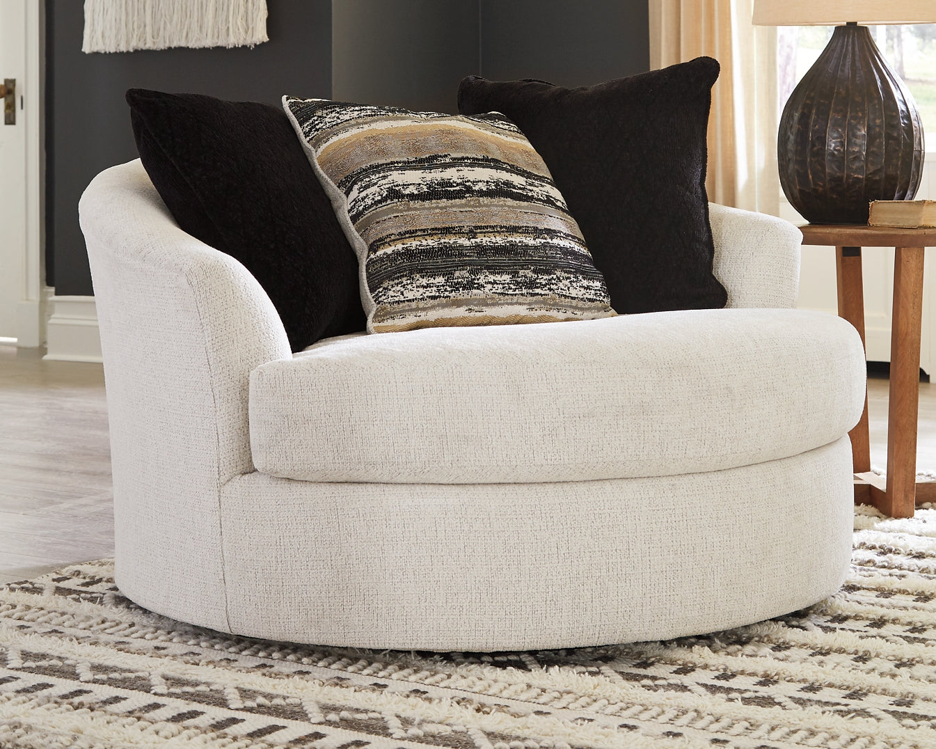 Cambri Oversized Round Swivel Chair Ashley®