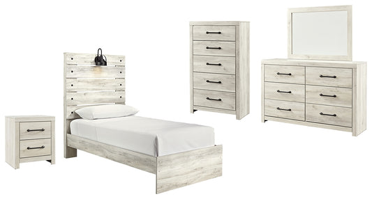 Cambeck Twin Panel Bed with Mirrored Dresser, Chest and Nightstand Signature Design by Ashley®