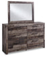 Derekson Twin Panel Headboard with Mirrored Dresser, Chest and Nightstand Benchcraft®