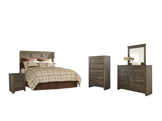 Juararo Queen Panel Headboard with Mirrored Dresser, Chest and Nightstand Signature Design by Ashley®