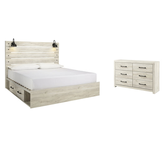 Cambeck King Panel Bed with 4 Storage Drawers with Dresser Signature Design by Ashley®