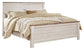 Willowton King Panel Bed with Mirrored Dresser and 2 Nightstands Signature Design by Ashley®