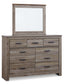 Zelen Full Panel Headboard with Mirrored Dresser and 2 Nightstands Signature Design by Ashley®