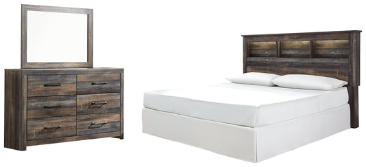 Drystan King/California King Bookcase Headboard with Mirrored Dresser Signature Design by Ashley®