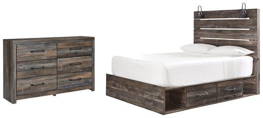 Drystan Queen Panel Bed with 2 Storage Drawers with Dresser Signature Design by Ashley®