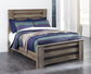 Zelen Full Panel Bed with Mirrored Dresser and 2 Nightstands Signature Design by Ashley®